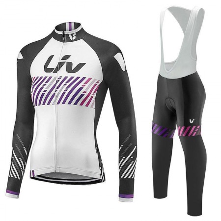 Tenue Cycliste Manches Longues et Collant à Bretelles 2017 CCC Liv Femme N007